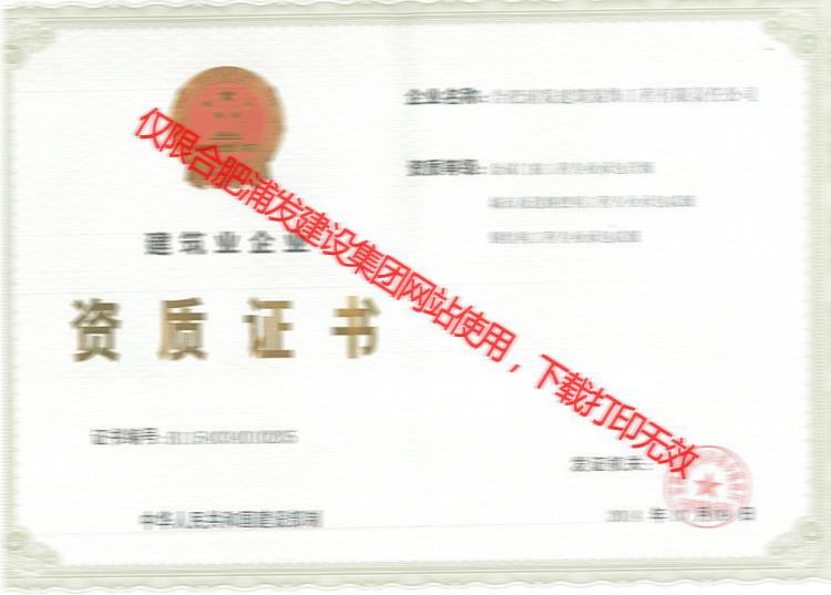 專業(yè)承包資質20150210正本